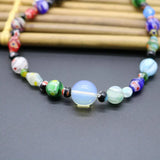 Thousand Flowers Glass Opal Necklace Set