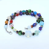 Thousand Flowers Glass Opal Necklace Set