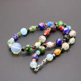 Thousand Flowers Glass Opal Necklace Set