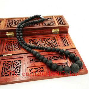 Natural Volcanic Rocks Beads Necklace for Women Men