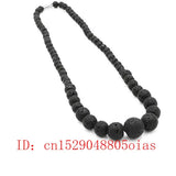 Natural Volcanic Rocks Beads Necklace for Women Men
