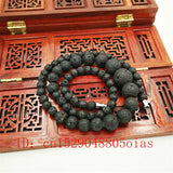 Natural Volcanic Rocks Beads Necklace for Women Men