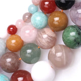 6-14mm Multicolor Gem Stone Beads Round Loose DIY Beads For Jewelry Making 15''