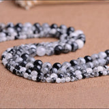 Natural Round Rutilated Quartz Beads 6-14mm for DIY Jewelry Making