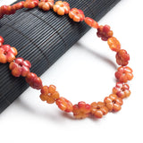 6*14mm Natural Semi-precious Stone Flower DIY Beads for Jewelry Necklace