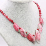 6-14mm Orange Jades Necklace Natural Stone Chalcedony Neck Wear