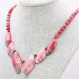 6-14mm Orange Jades Necklace Natural Stone Chalcedony Neck Wear