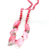 6-14mm Orange Jades Necklace Natural Stone Chalcedony Neck Wear