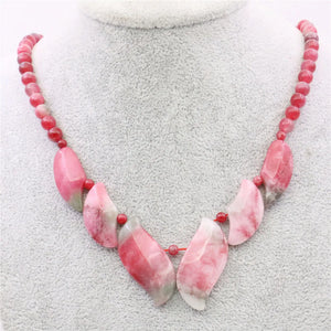 6-14mm Orange Jades Necklace Natural Stone Chalcedony Neck Wear