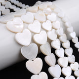 Natural Shell Heart Shape Beads for Jewelry Making DIY