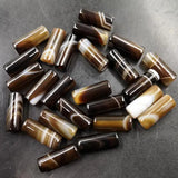 15mm Striped Agate Tube Beads for Jewelry Making