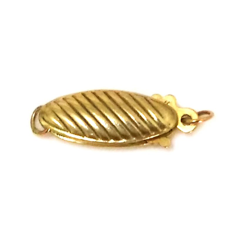 14K Yellow Solid Fish Shape Filigree Jewelry Clasp