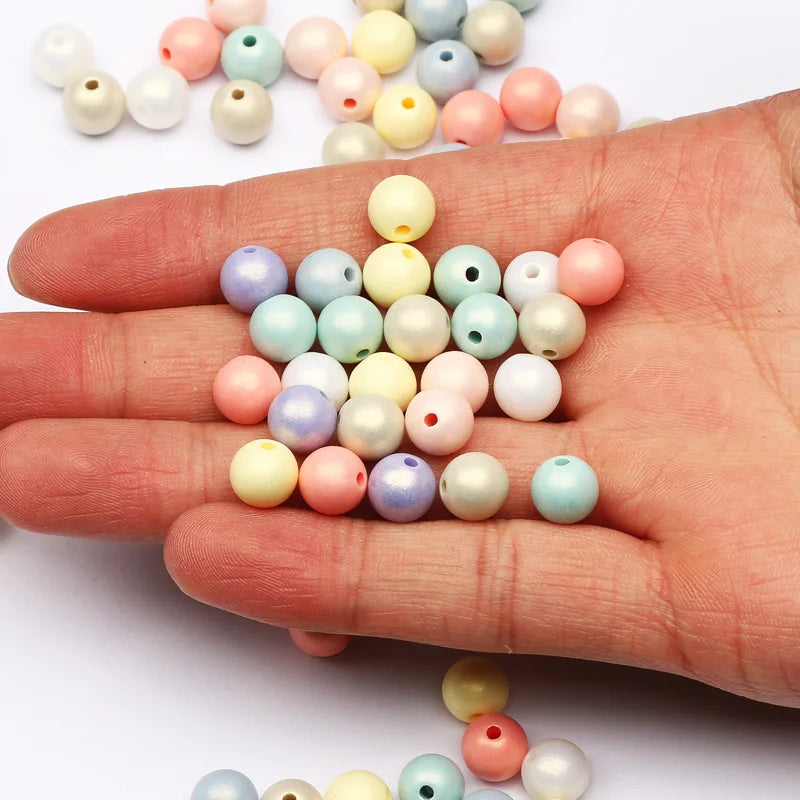6-16mm Colored Round Balls Acrylic Beads for DIY Jewelry Making