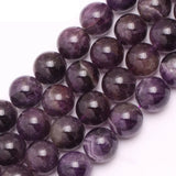 6-16mm Round Mixed Purple Amethysts Beads 15'' DIY Bracelets Women