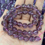 6-18mm Amethyst Stone Beads 15'' Faceted Round DIY Loose Beads