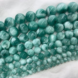 6-20mm Green Angelite Stone Beads 15?? Round DIY Loose Beads