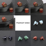 6-25mm Ear Tunnels Stainless Steel Plugs & Tunnels Colorful Stone Ear Plugs
