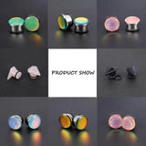 6-25mm Ear Tunnels Stainless Steel Plugs & Tunnels Colorful Stone Ear Plugs