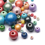 6-25mm Natural Wood Beads Mixed Loose Spacing Beads for Jewelry Making