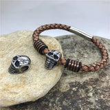 6.2mm Hole Vintage Skull Bead for DIY Jewelry Making