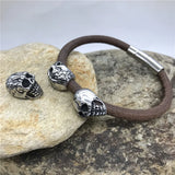 6.2mm Hole Vintage Skull Bead for DIY Jewelry Making