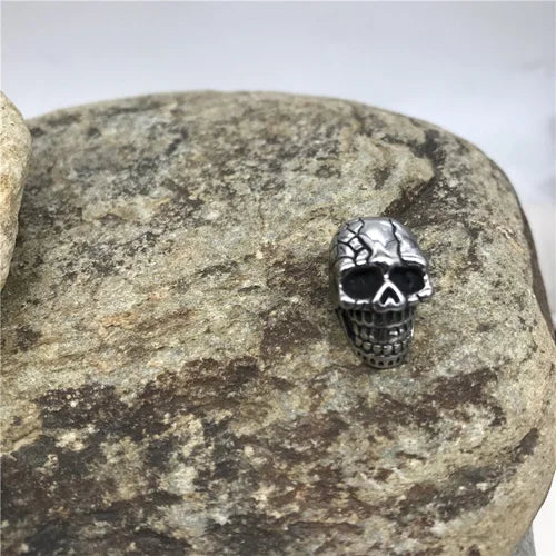 6.2mm Hole Vintage Skull Bead for DIY Jewelry Making