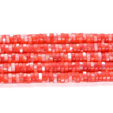 6*2mm Natural Shell Beads Cylindrical Flat Spacer Colorful Dyed Bead