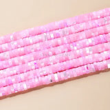6*2mm Natural Shell Beads Cylindrical Flat Spacer Colorful Dyed Bead