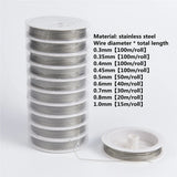 Stainless Steel Beaded Wire Tiger Tail for Jewelry Making