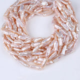 Natural AA Biwa Keshi Freshwater Pearl 6*30mm DIY Jewelry Making