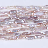 Natural AA Biwa Keshi Freshwater Pearl 6*30mm DIY Jewelry Making