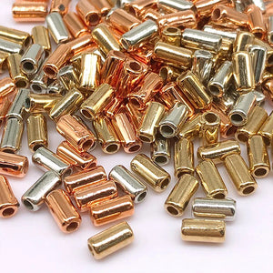 6*3mm Tube Beads Spacer CCB Beads Silver for Jewelry Making