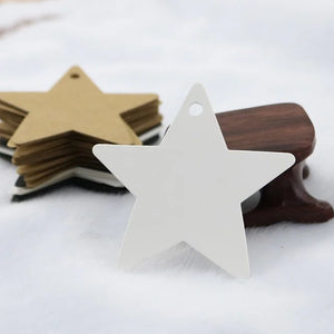 100pcs Star Shape Blank Tags for Clothes Packaging Display Jewelry Tag