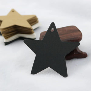 100pcs Star Shape Blank Tags for Clothes Packaging Display Jewelry Tag