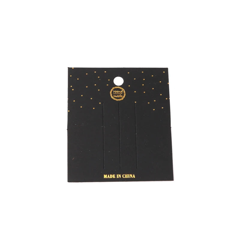 Hairpin Packaging Card 50Pcs Golden Dots Hair Clip Packing Paper Cards