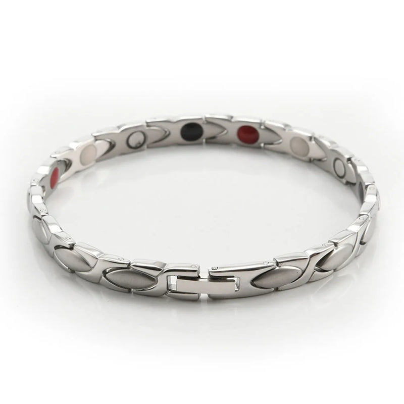 6.4mm Stainless Steel Magnet Bracelet for Men Women