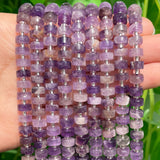 6mm Amethyst Rondelle Beads for Jewelry Making