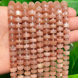 6*4mm Natural Sunstone Rondelle Beads for Jewelry Making