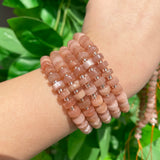 6*4mm Natural Sunstone Rondelle Beads for Jewelry Making