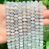 6*4mm Natural Aquamarine Spacer Beads for Jewelry Making