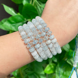 6*4mm Natural Aquamarine Spacer Beads for Jewelry Making