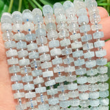 6*4mm Natural Aquamarine Spacer Beads for Jewelry Making