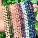 6*4mm Sunstone Amazonite Aquamarine Quartz Beads DIY Bracelet 7.5in