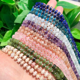 6*4mm Sunstone Amazonite Aquamarine Quartz Beads DIY Bracelet 7.5in
