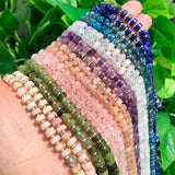 6*4mm Sunstone Amazonite Aquamarine Quartz Beads DIY Bracelet 7.5in