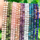 6*4mm Sunstone Amazonite Aquamarine Quartz Beads DIY Bracelet 7.5in