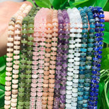 6*4mm Sunstone Amazonite Aquamarine Quartz Beads DIY Bracelet 7.5in