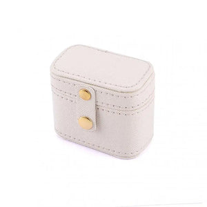 Mini Jewelry Storage Box PU Leather Earring Ring Organizer