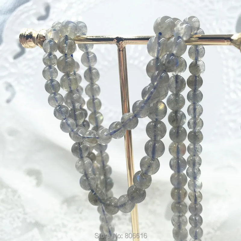 6.5-7MM 30Pcs Labradorite Loose Bead Semi-precious Stone Jewelry Strands