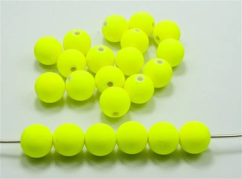 Matte Fluorescent Neon Beads Acrylic Round Spacer for DIY Jewelry